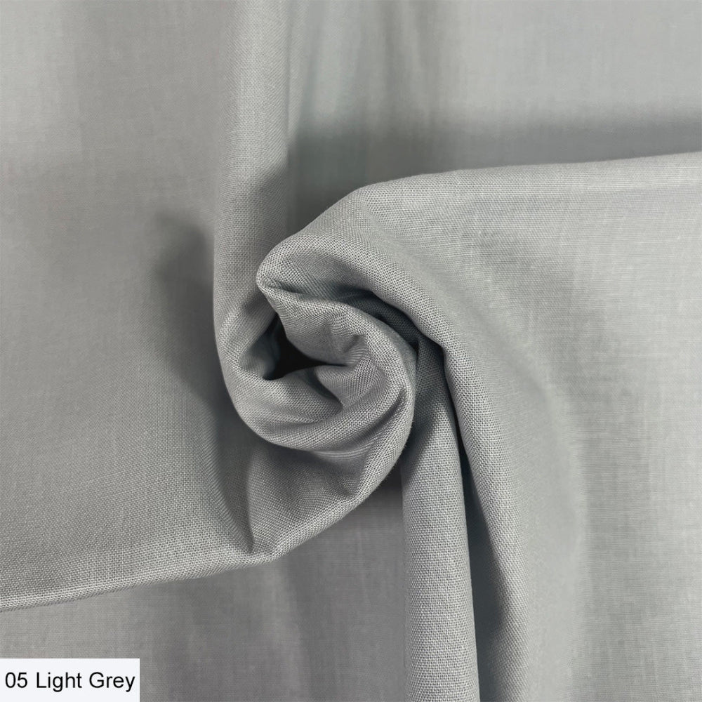 100% Organic Cotton Light Grey Fabric