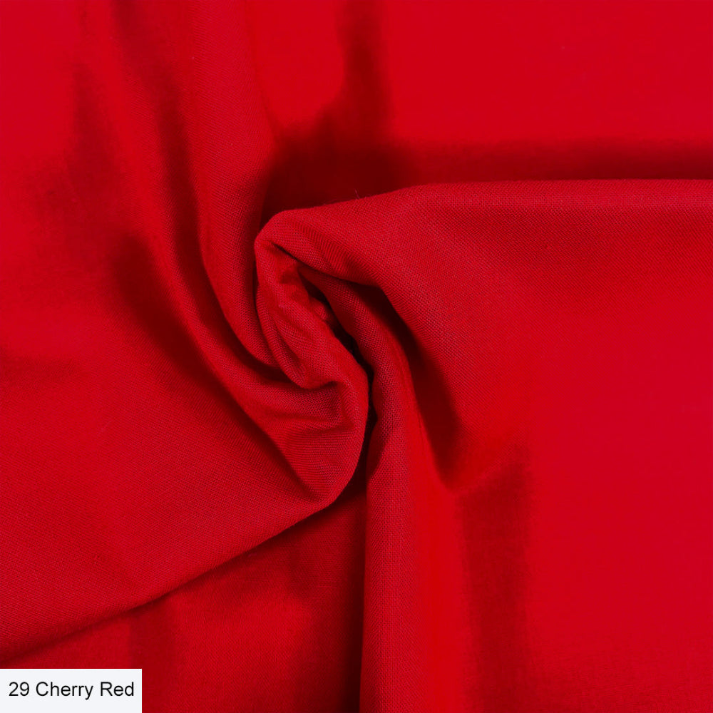 100% Organic Cotton Cherry Red Fabric