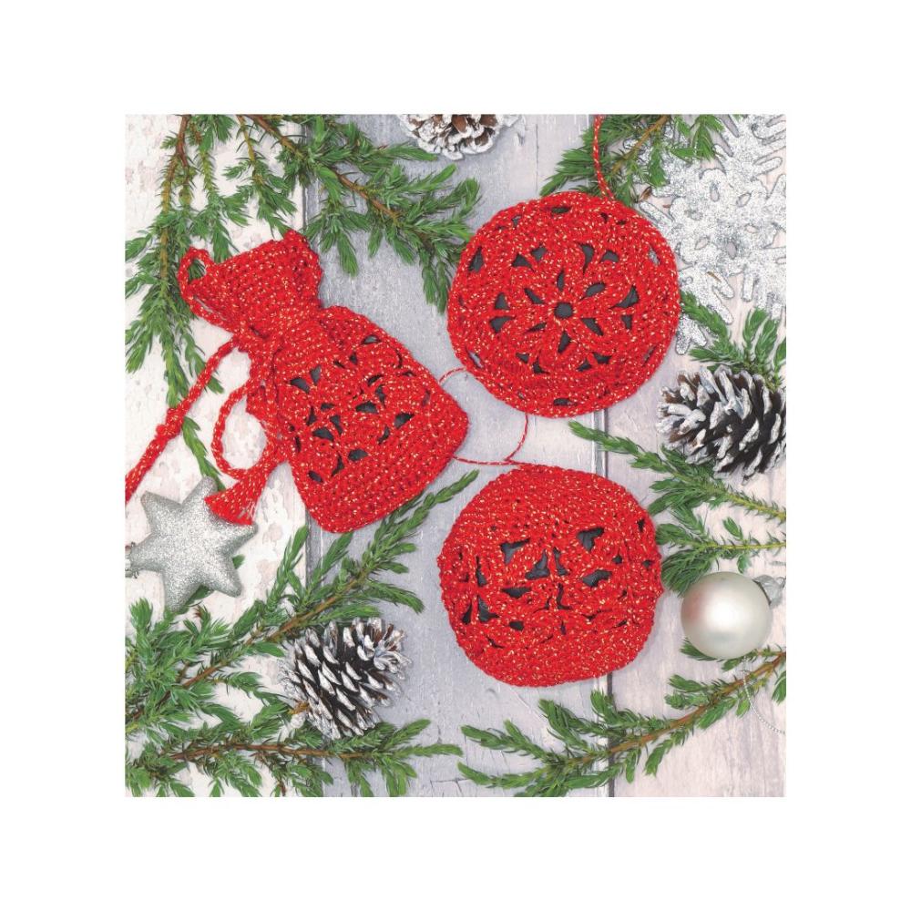 Anchor Crochet Christmas Decorations Red