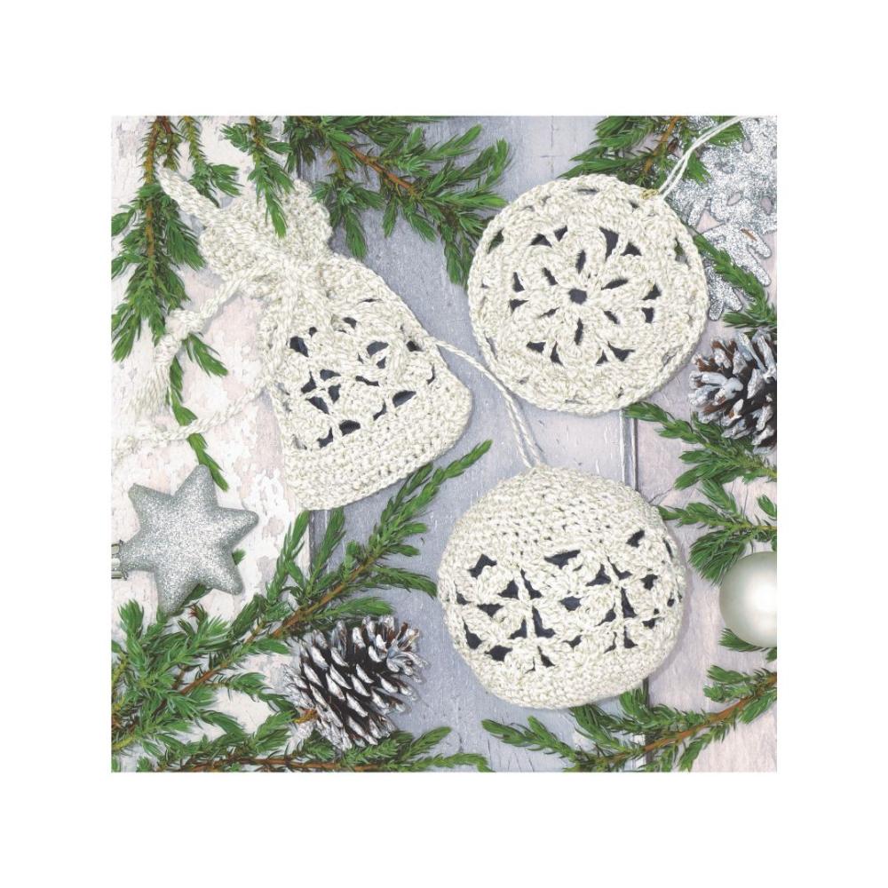 Anchor Crochet Christmas Decorations White