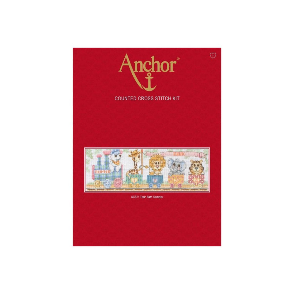 Anchor Train Birth Sampler Cross Stitch Kit