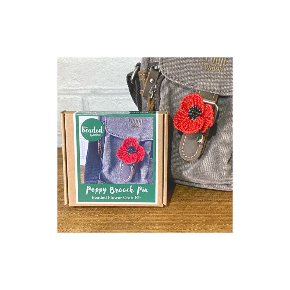 Beaded Poppy Brooch Kit