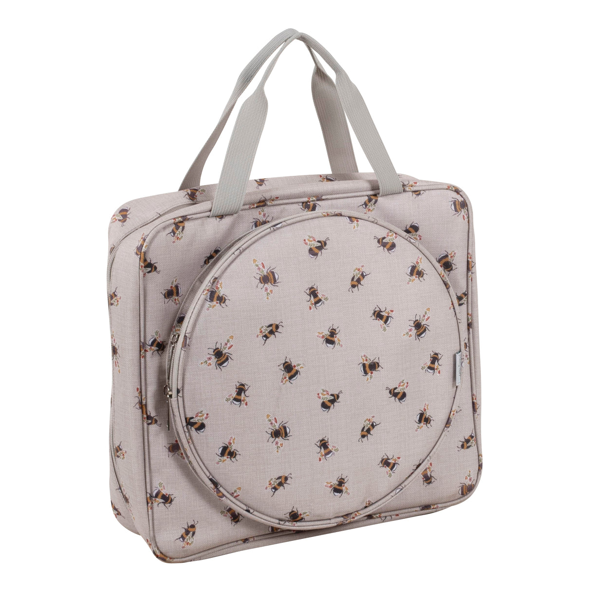 Bee Craft Bag with Embroidery Hoop Storage – Stylish & Functional