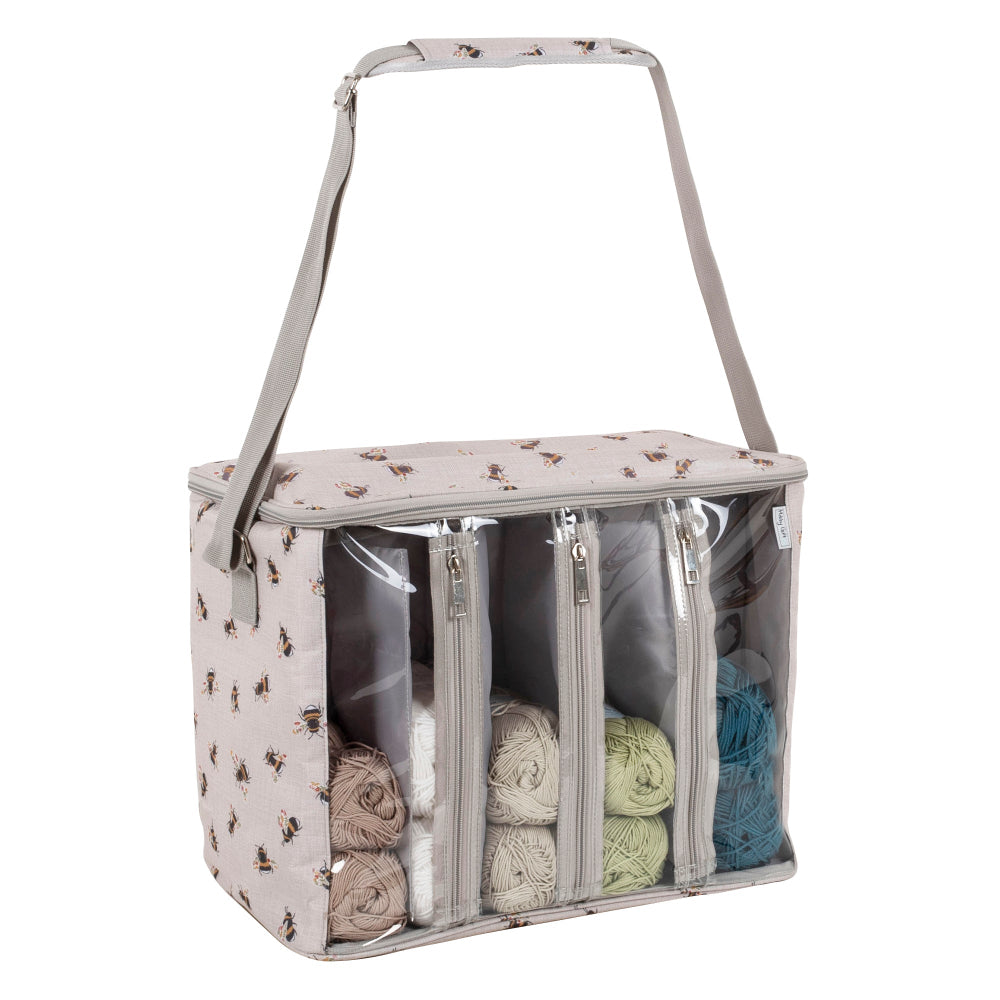 Bee Knitting Bag with Yarn Storage