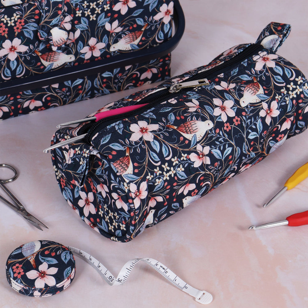 Blossom Birds Soft Crochet Hook Case Inside