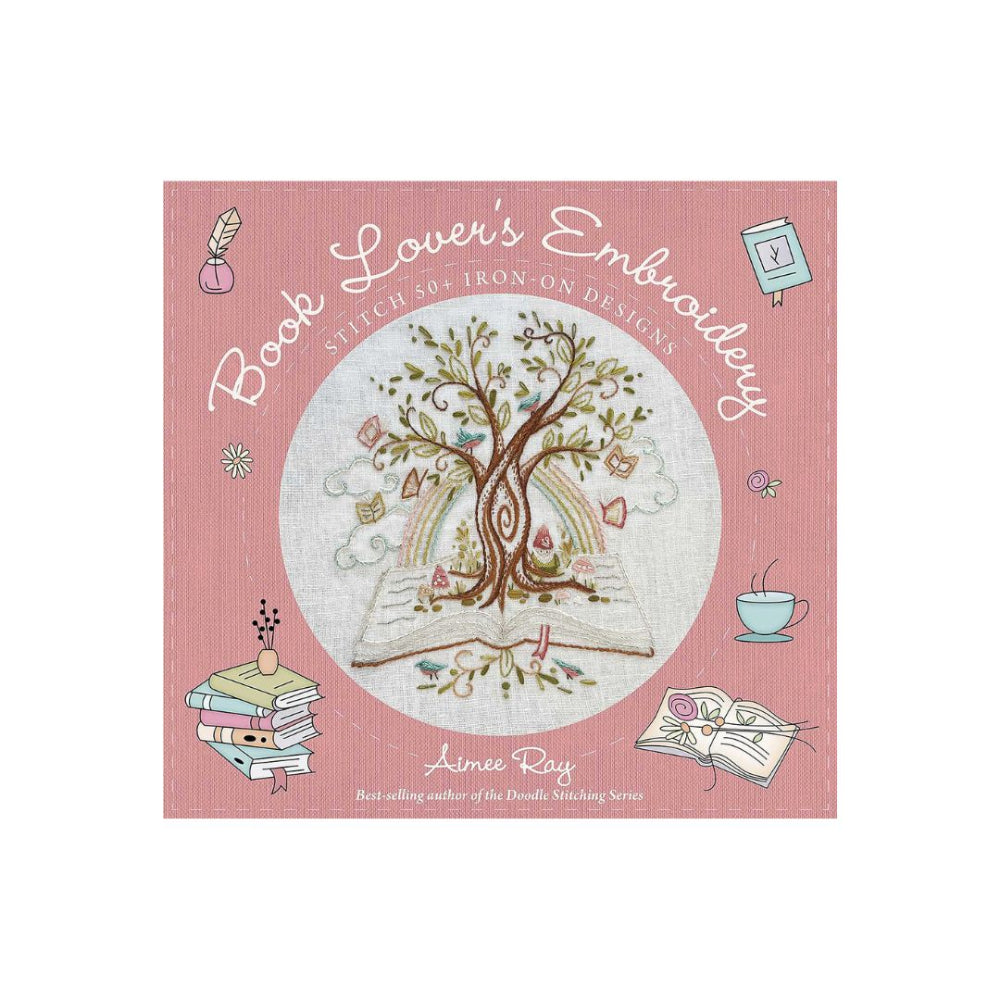 Book Lovers Embroidery Book with Iron on Designs