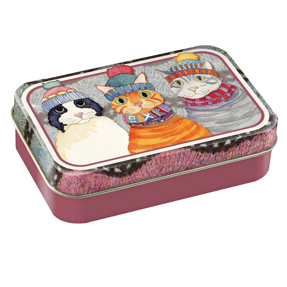 Emma Ball Cats in Hats Mini Rectangular Tin