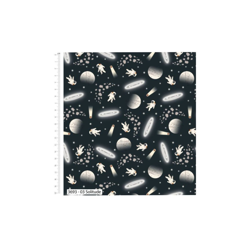 Cosmic Voyager Solitude Cotton Fabric