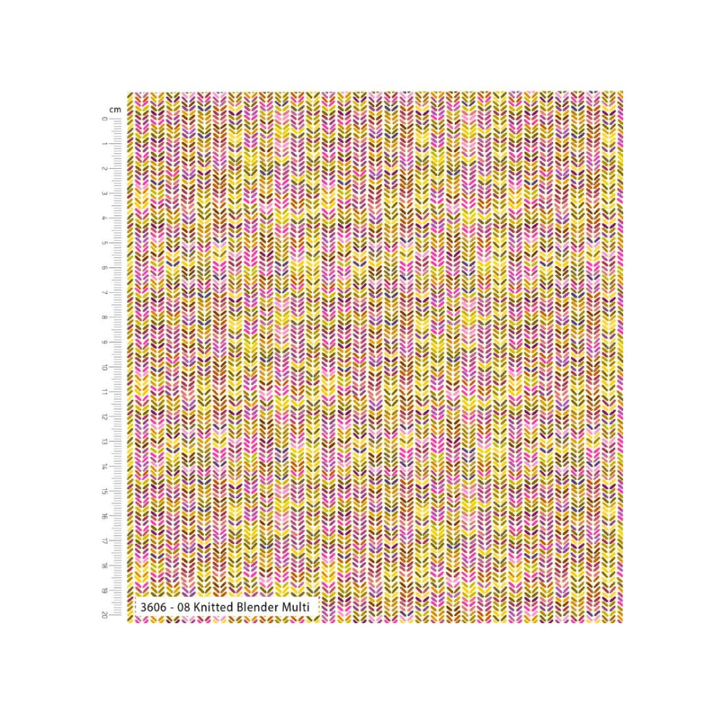 Cotton Flax and Fibres Fabric Knit Blender Multi