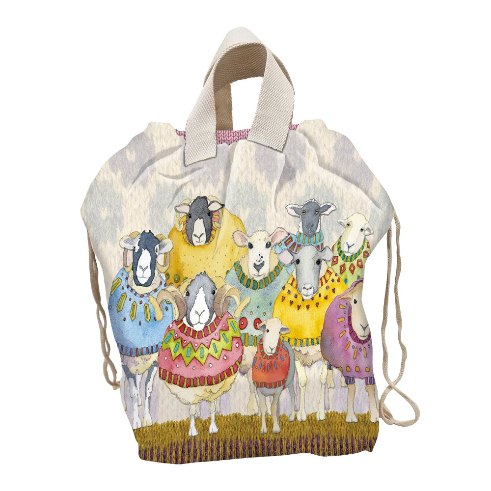 Emma Ball Sheep in Sweaters II Large Bucket Bag