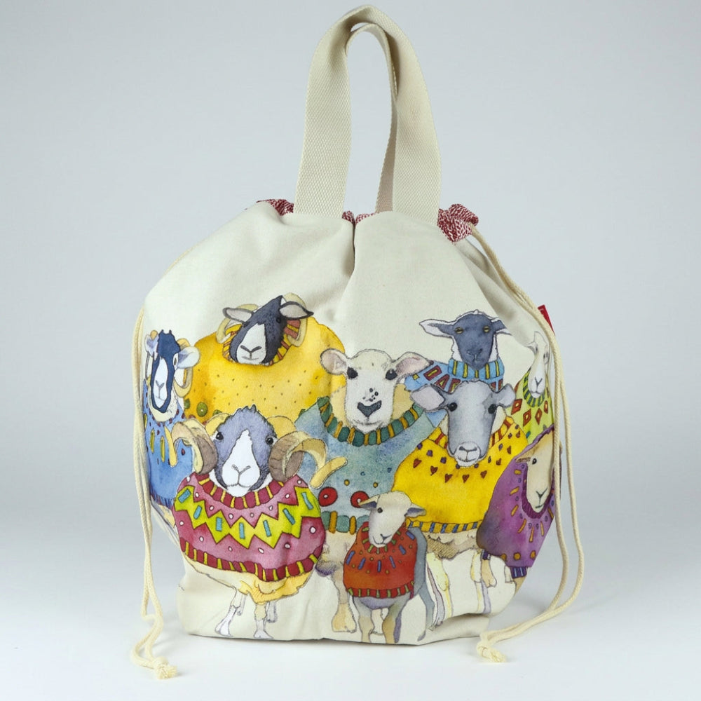 Emma Ball Sheep in Sweaters Large Bucket Bag