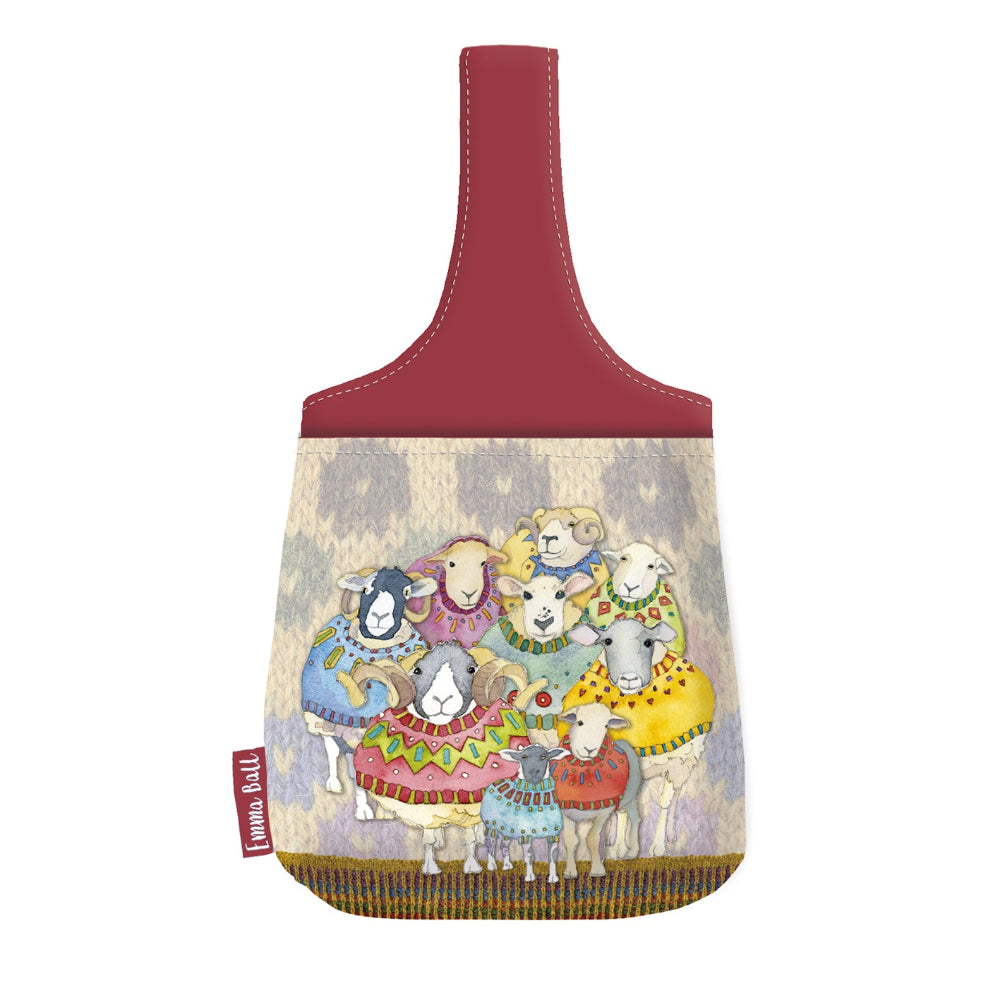 Emma Ball Sheep in Sweaters Small Wrist Bag