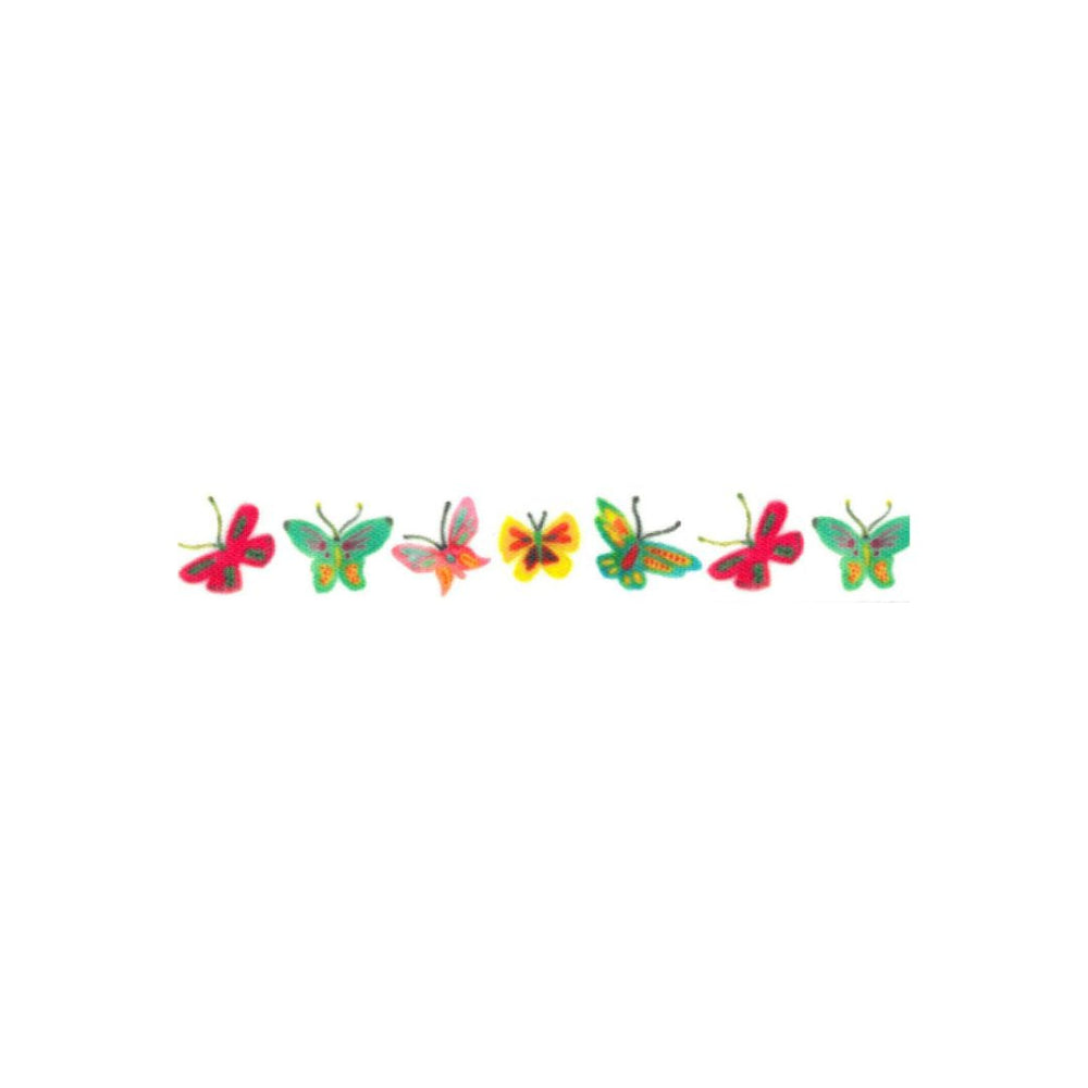 Flutterby Butterfly Ribbon 15 mm White