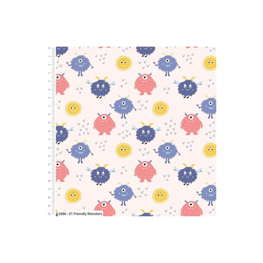 Cutest Little Monster - Friendly Monster Fabric