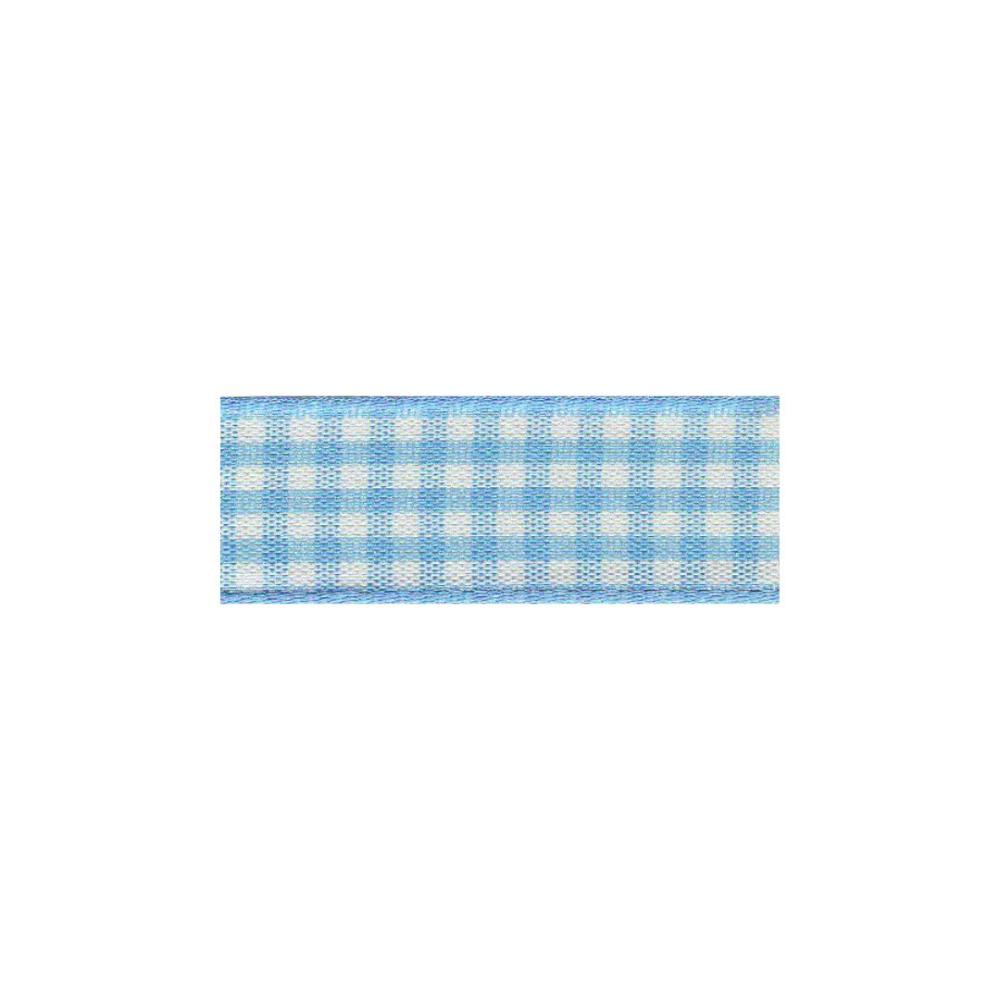 Gingham Ribbon 15 mm Blue