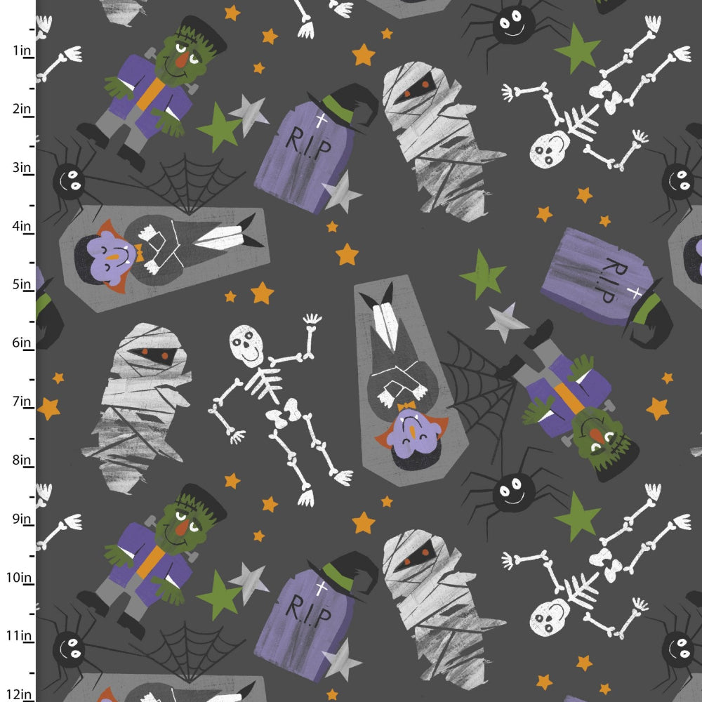 Halloween Fabric Monster Squad Monster Mash