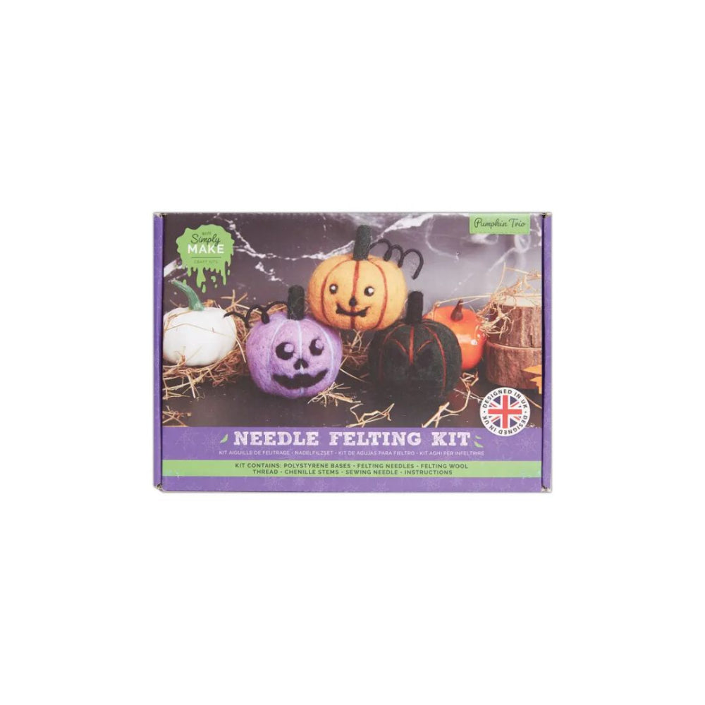 Halloween Pumpkins Trio Needle Felting Kit