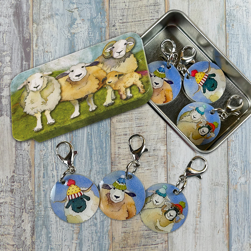 Happy Sheep Crochet Stitch Markers