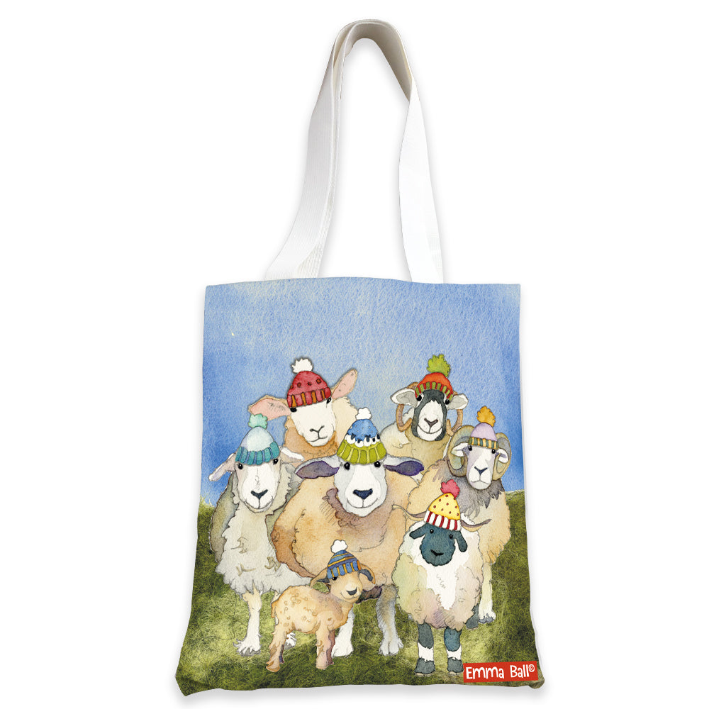 Emma Ball Happy Sheep Canvas Tote Bag