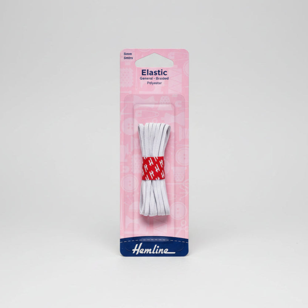 Hemline Elastic 3 mm White