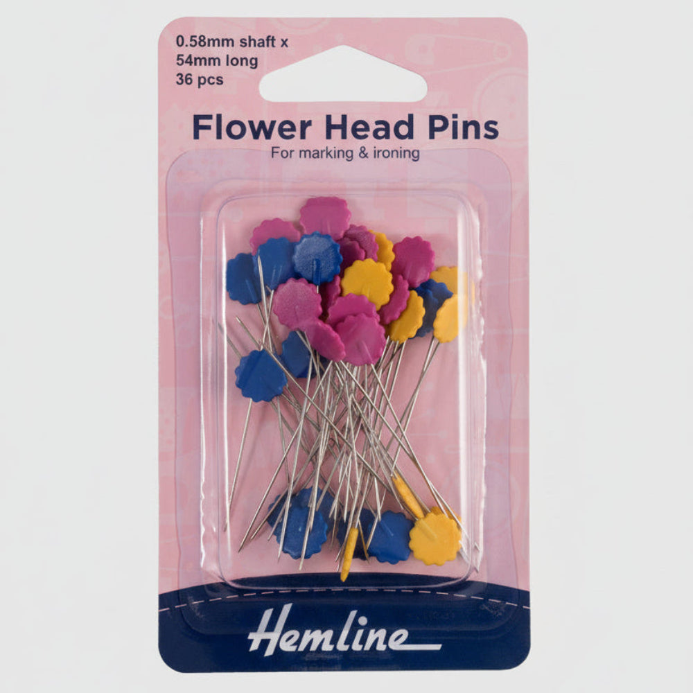 Hemline Flower Head Pins