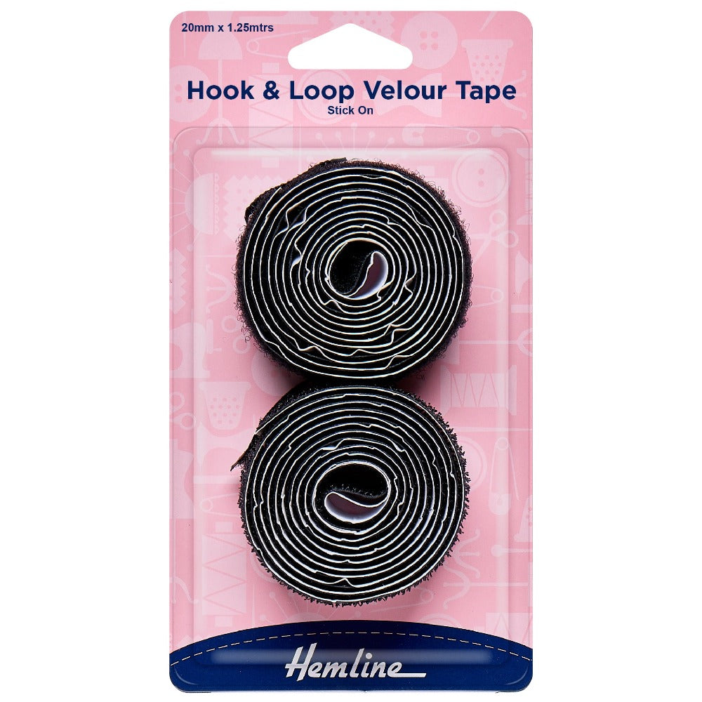 Hemline Hook and Loop Tape Black