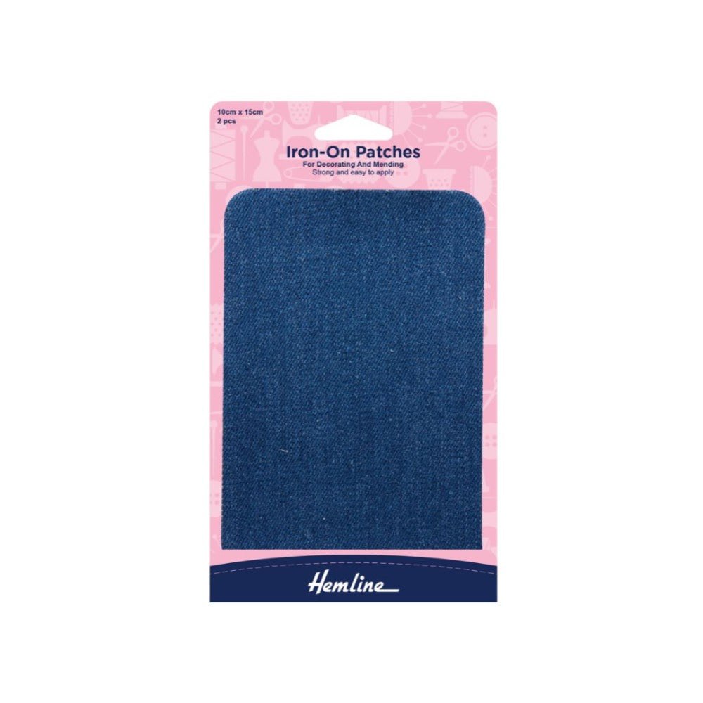 Hemline Iron on Patches Denim