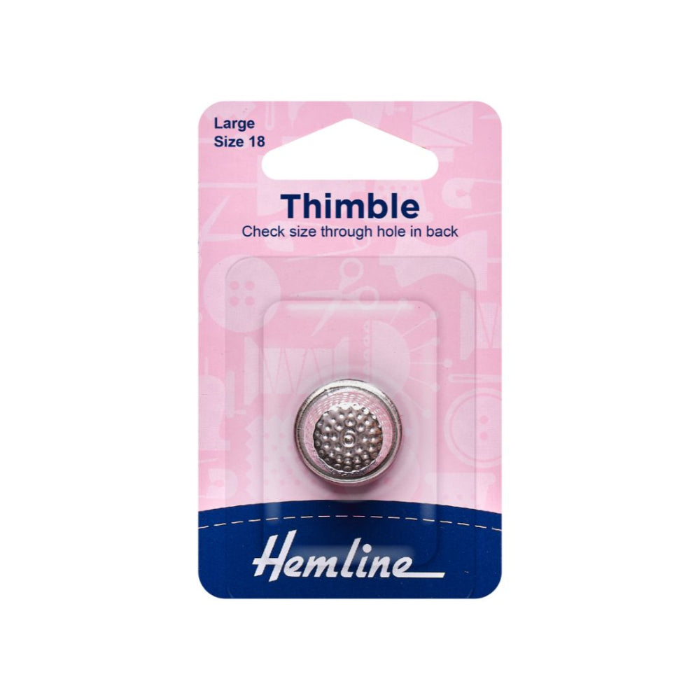 Hemline Large Metal Thimble