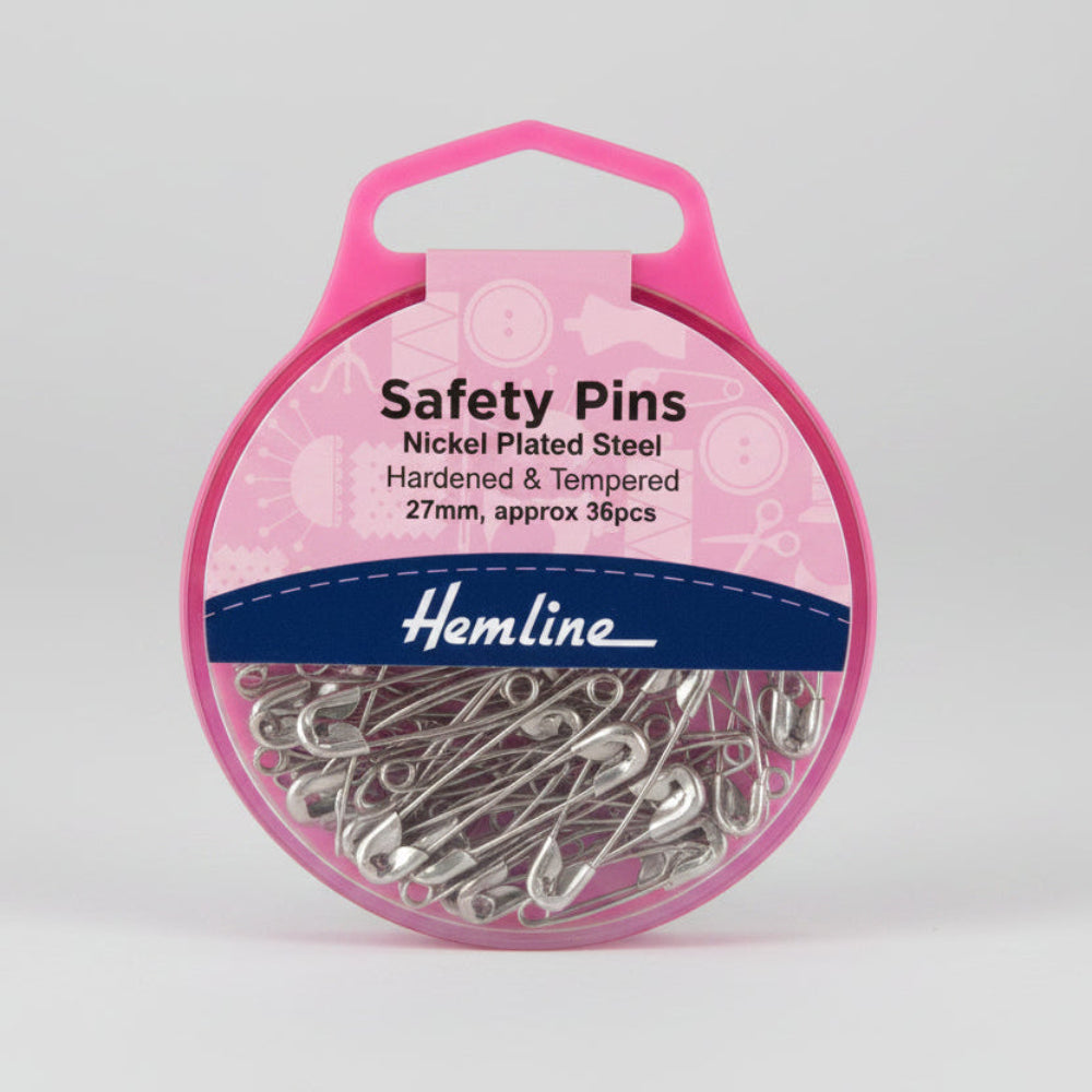 Hemline Safety Pins 27 mm Pack of 36