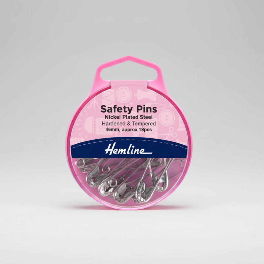 Hemline Safety Pins 46 mm Pack of 18