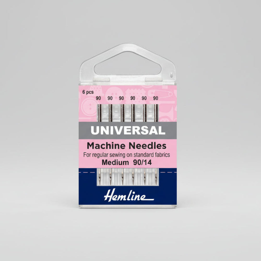 Hemline Sewing Machine Needles Universal Medium to Heavy Pack of 6