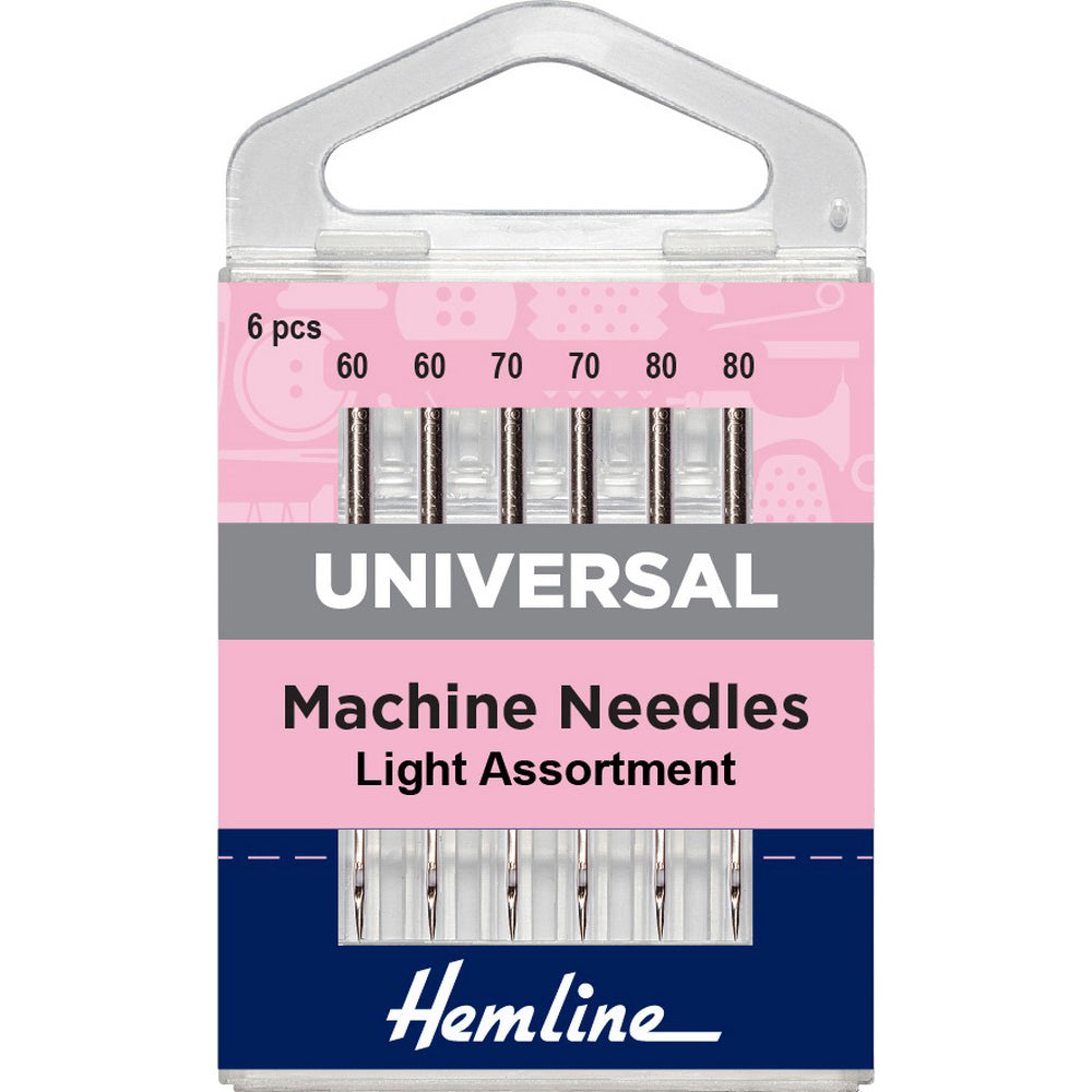 Hemline Universal Sewing Machine Needles Fine Pack of 6