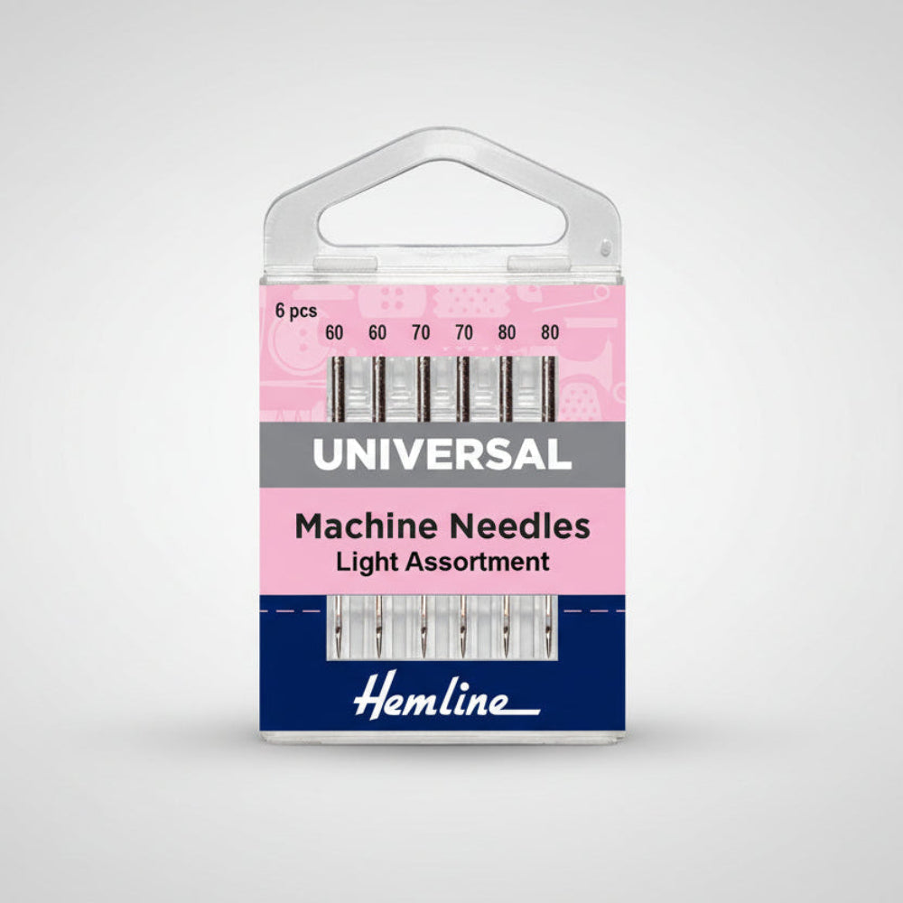 Hemline Universal Sewing Machine Needles Fine Pack of 6