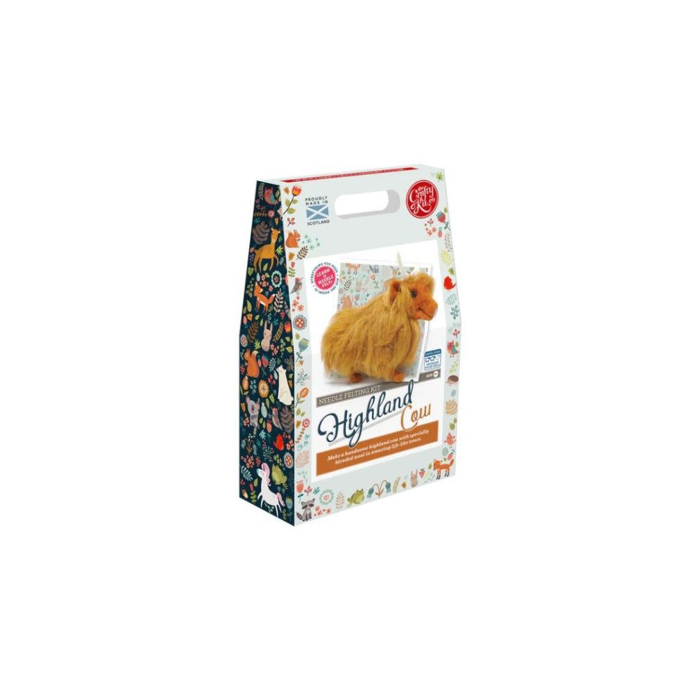 Highland Cow Needle Felting Kit Box