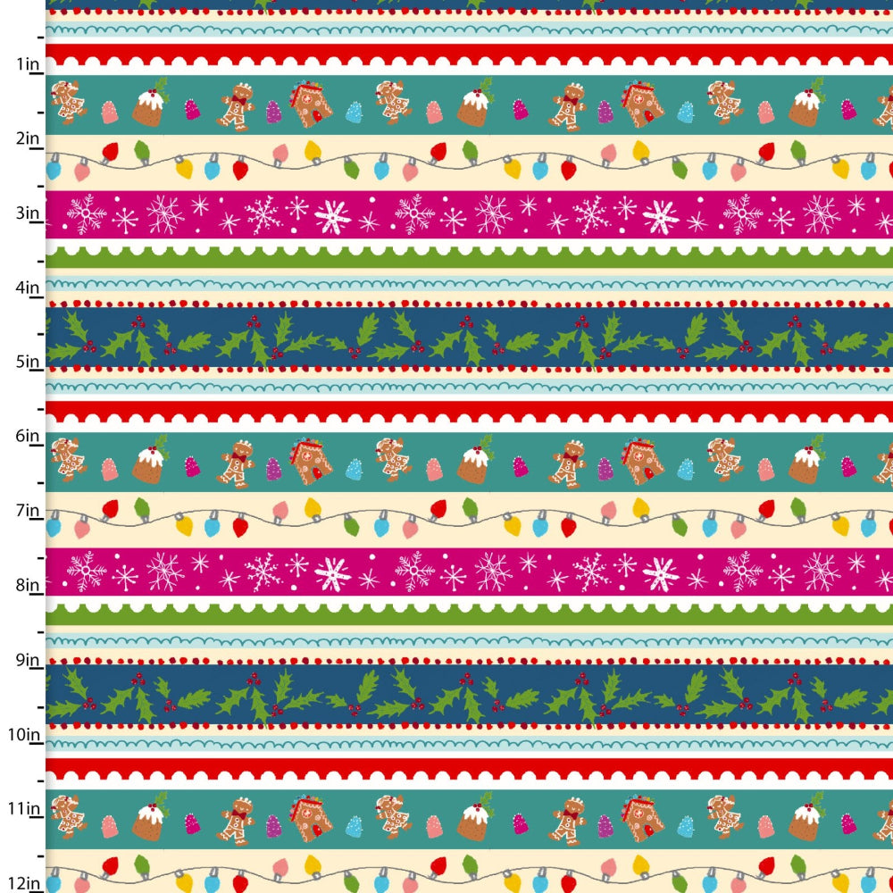 Holidazzle Fabric Christmas Stripe