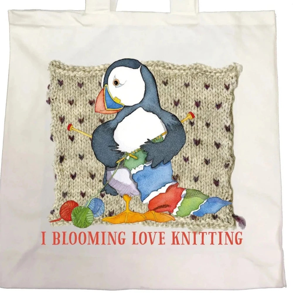 Emma Ball I Blooming Love Knitting Canvas Tote Bag