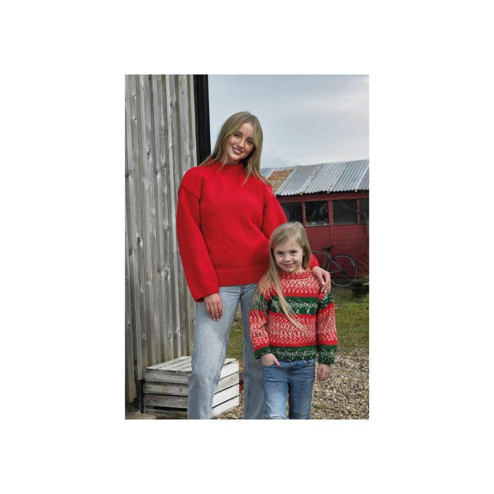 James C Brett Kids and Adults Aran Jumper Pattern JB919