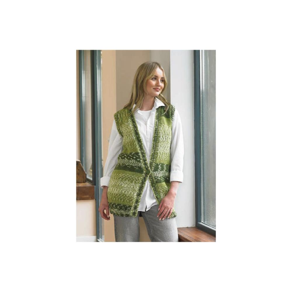 James C Brett Aran Waistcoat Knitting Pattern JB917
