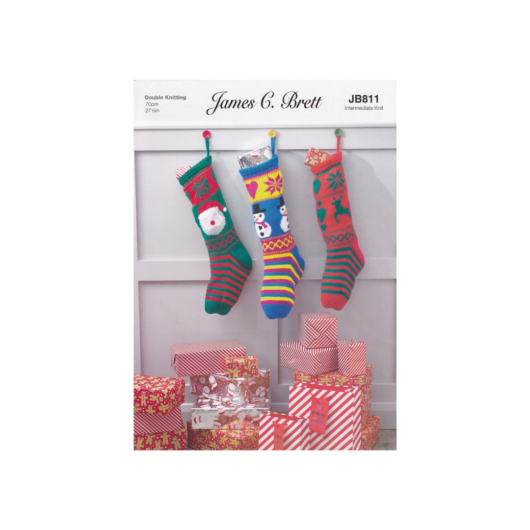 James Brett Christmas Stocking Knitting Pattern JB811