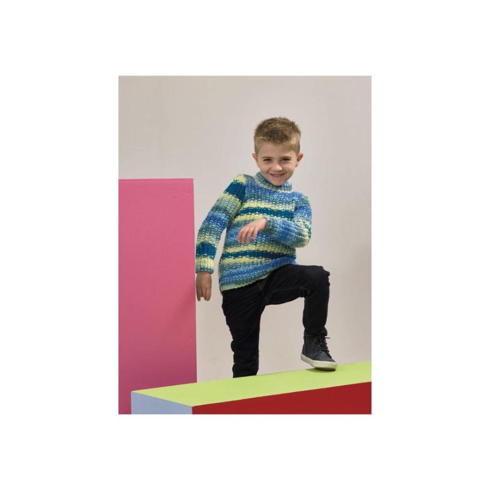 James C Brett Kids Chunky Sweater Knitting Pattern JB711