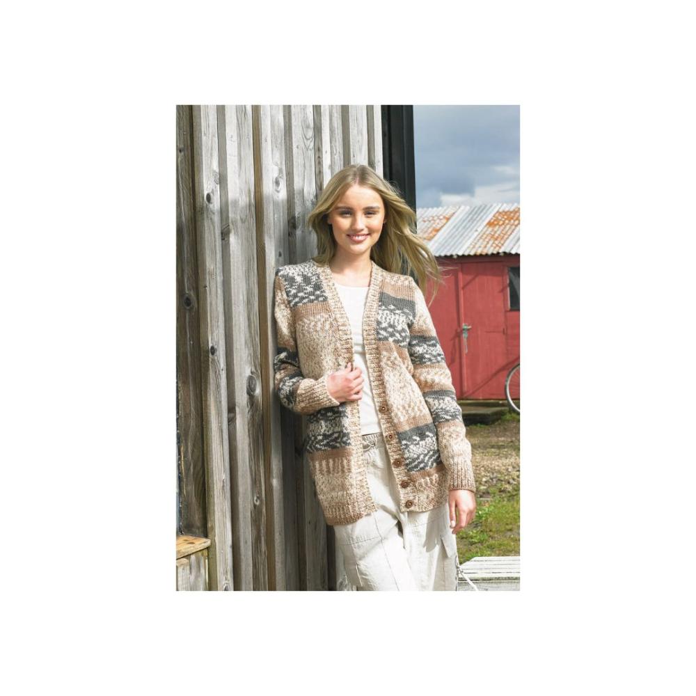 James C Brett Aran Cardigan Knitting Pattern Jb917