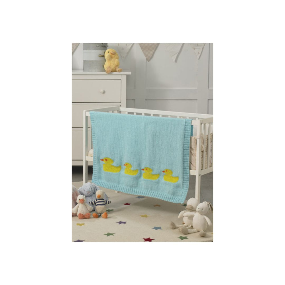 James C Brett Duck Baby Blanket Knitting Pattern JB907