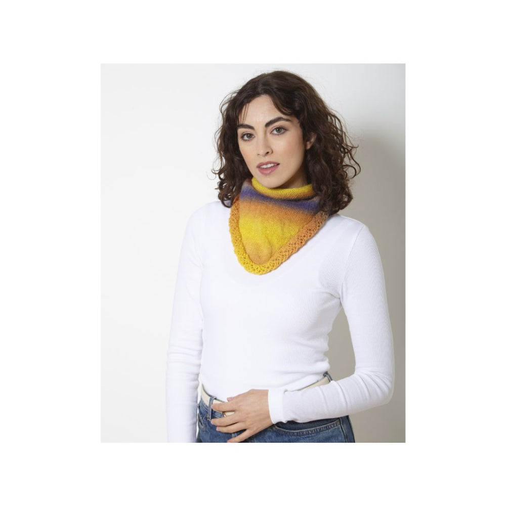 King Cole Triangular 4 Ply Scarf Knitting Pattern 6278