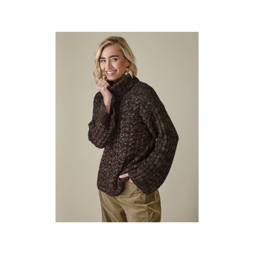 King Cole Firefly Aran Sweater Knitting Pattern 6447