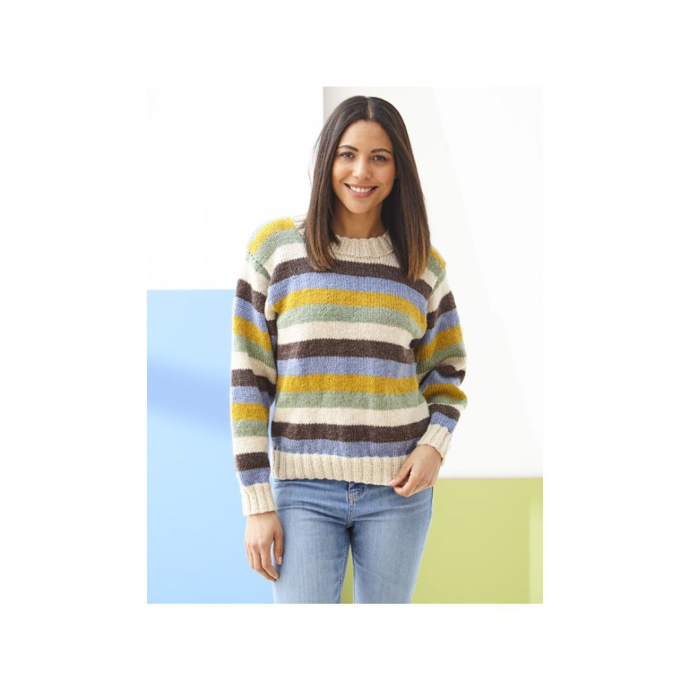 King Cole Aran Sweater Knitting Pattern 6572