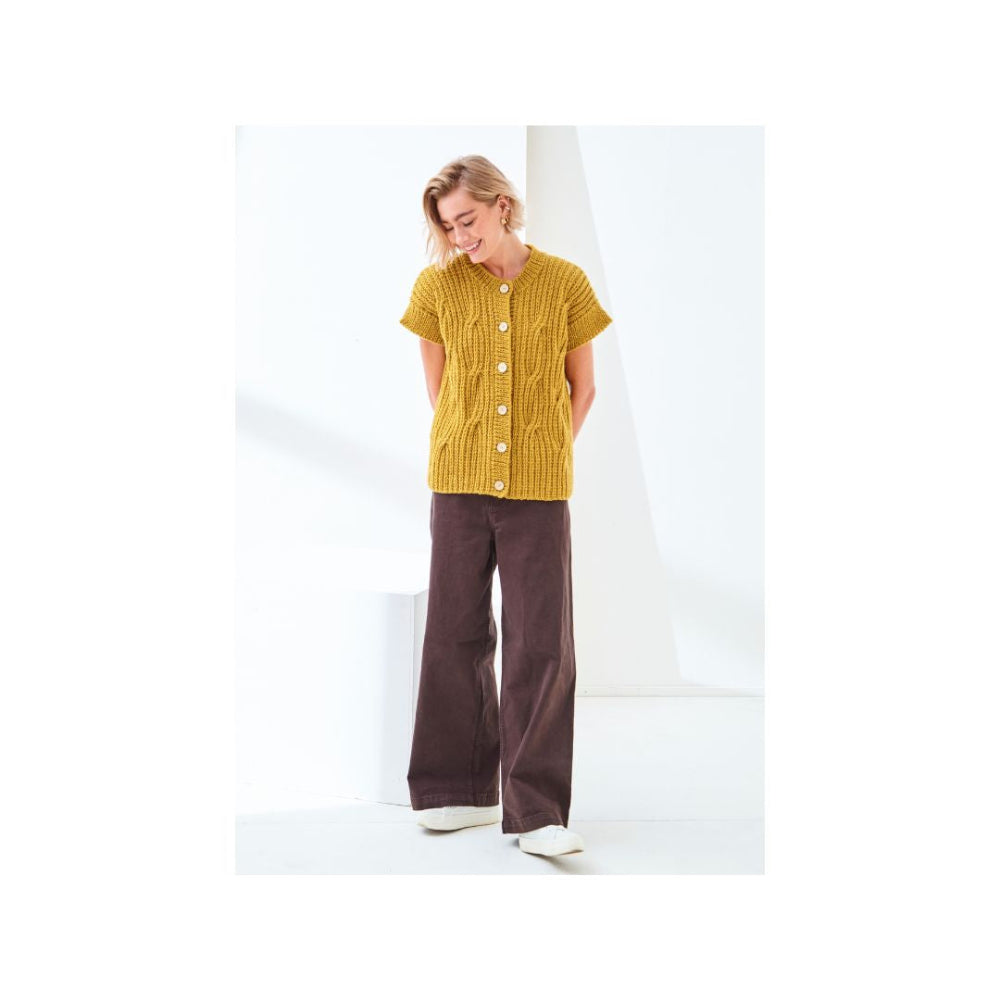 King Cole Aran Waistcoat Knitting Pattern 6507