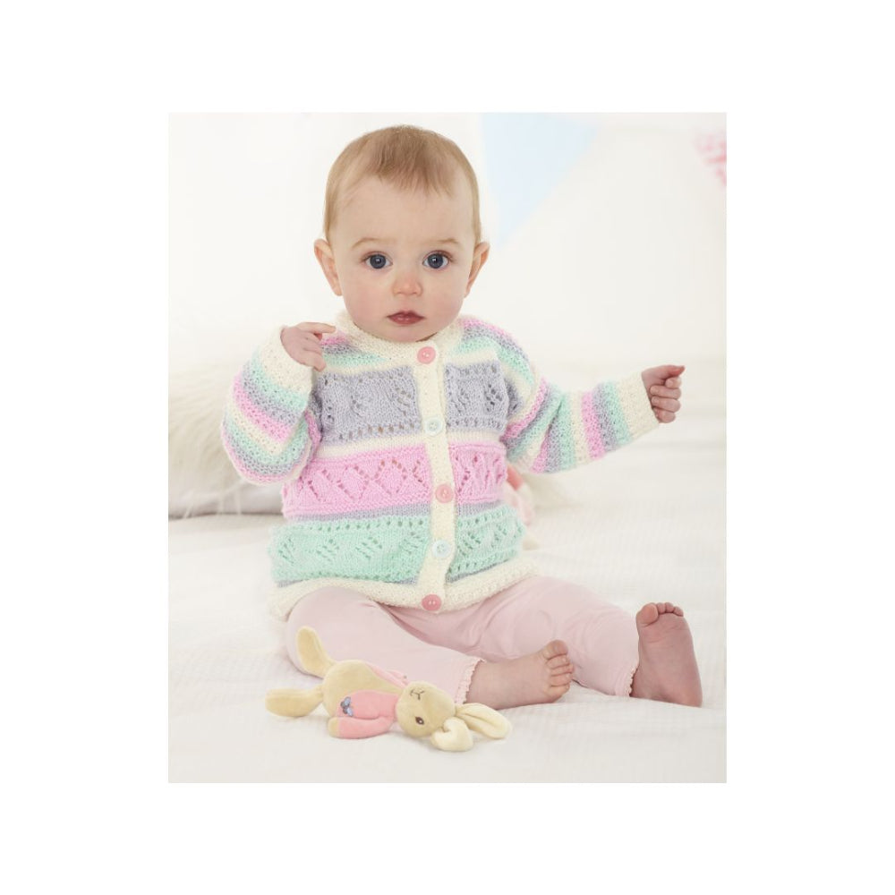 King Cole Baby 4 Ply Cardigan Pattern 6325