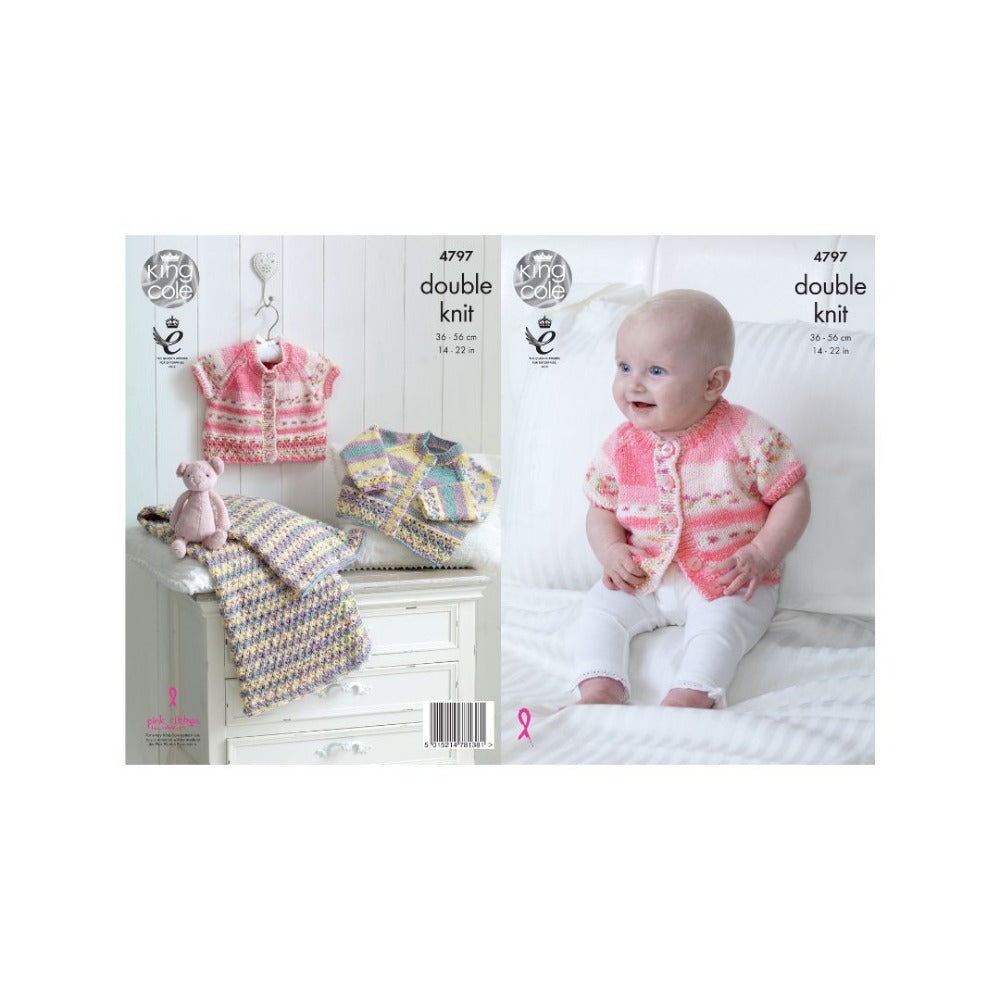 King Cole Baby DK Knitting Pattern 4797