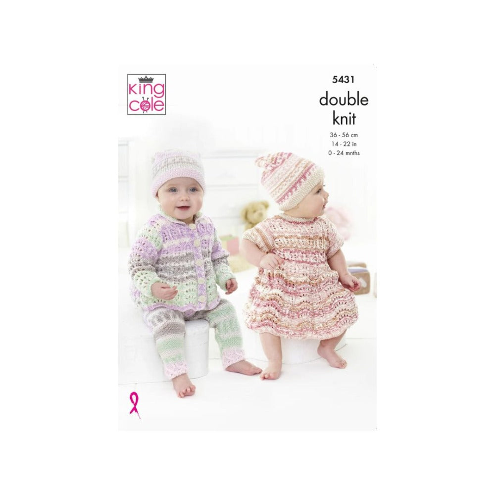 King Cole Baby DK Knitting Pattern 5431