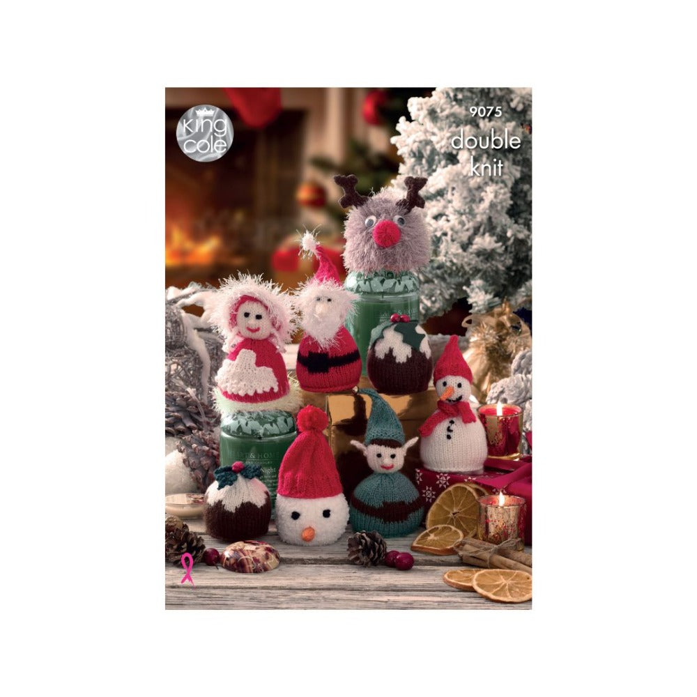 King Cole Christmas Knitting Pattern 9075 - for Chocolate Orange and Candy Covers